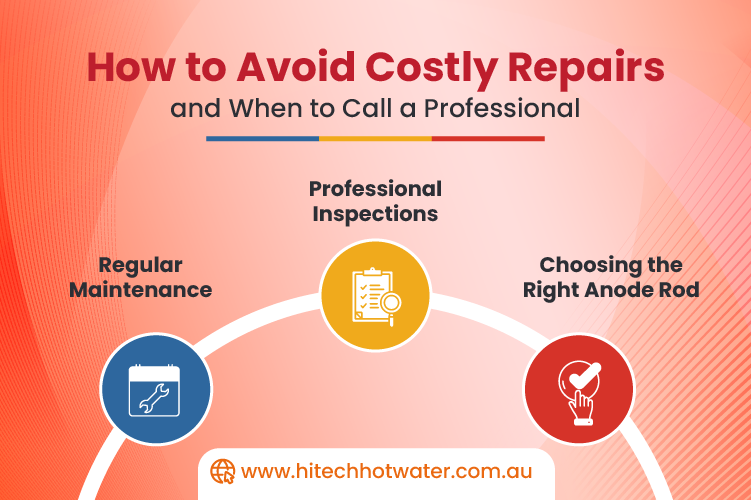 Infographic showing tips to avoid costly repairs and when to call a professional