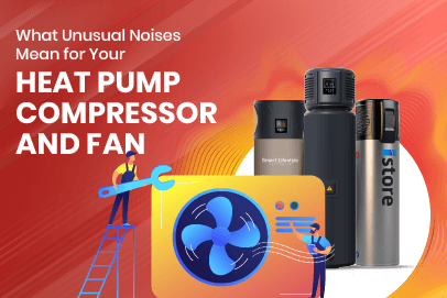 heat pumps image showing with text understanding unusual noises from your heat pump compressor and fan thumbnail